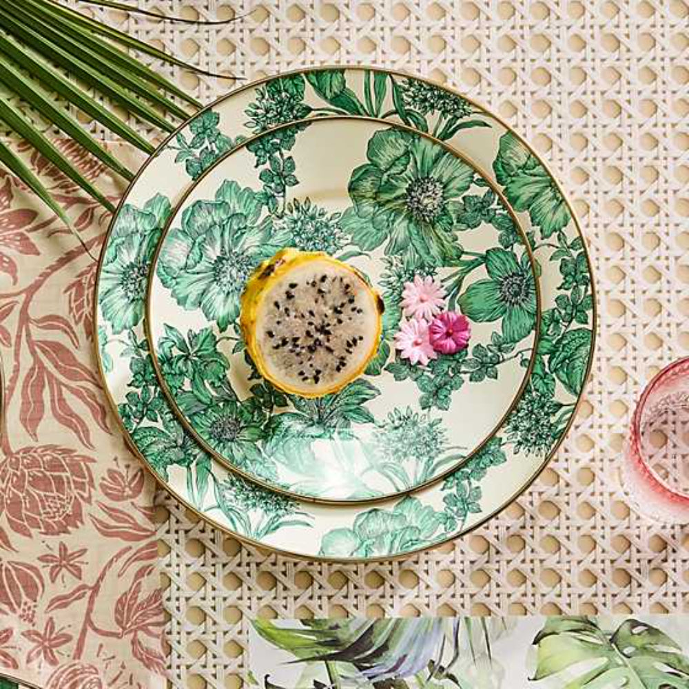 Mackenzie-Childs Emerald English Garden Charger/Plate