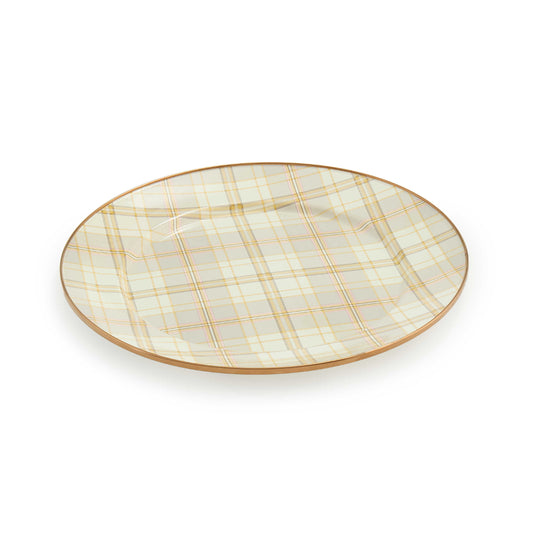 Mackenzie-Childs Tartan Latte Charger/Plate