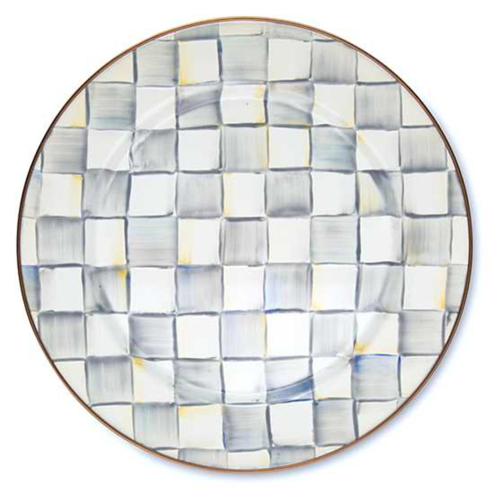 MacKenzie-Childs Sterling Check Enamel Charger/ Plate