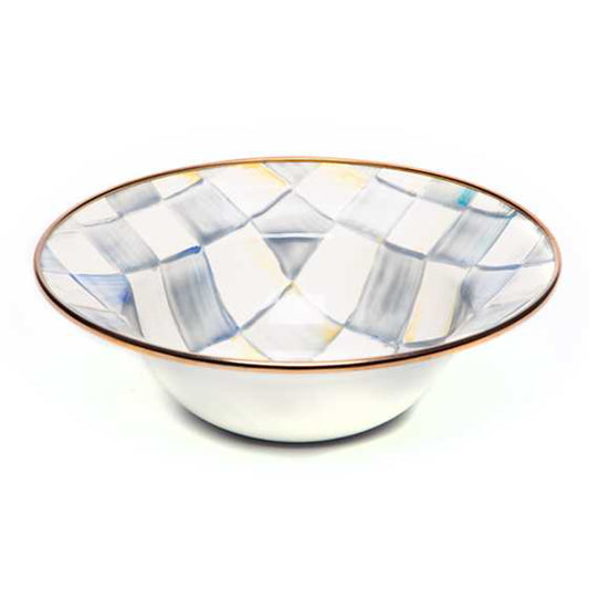 MacKenzie-Childs Sterling Check Enamel Breakfast Bowl