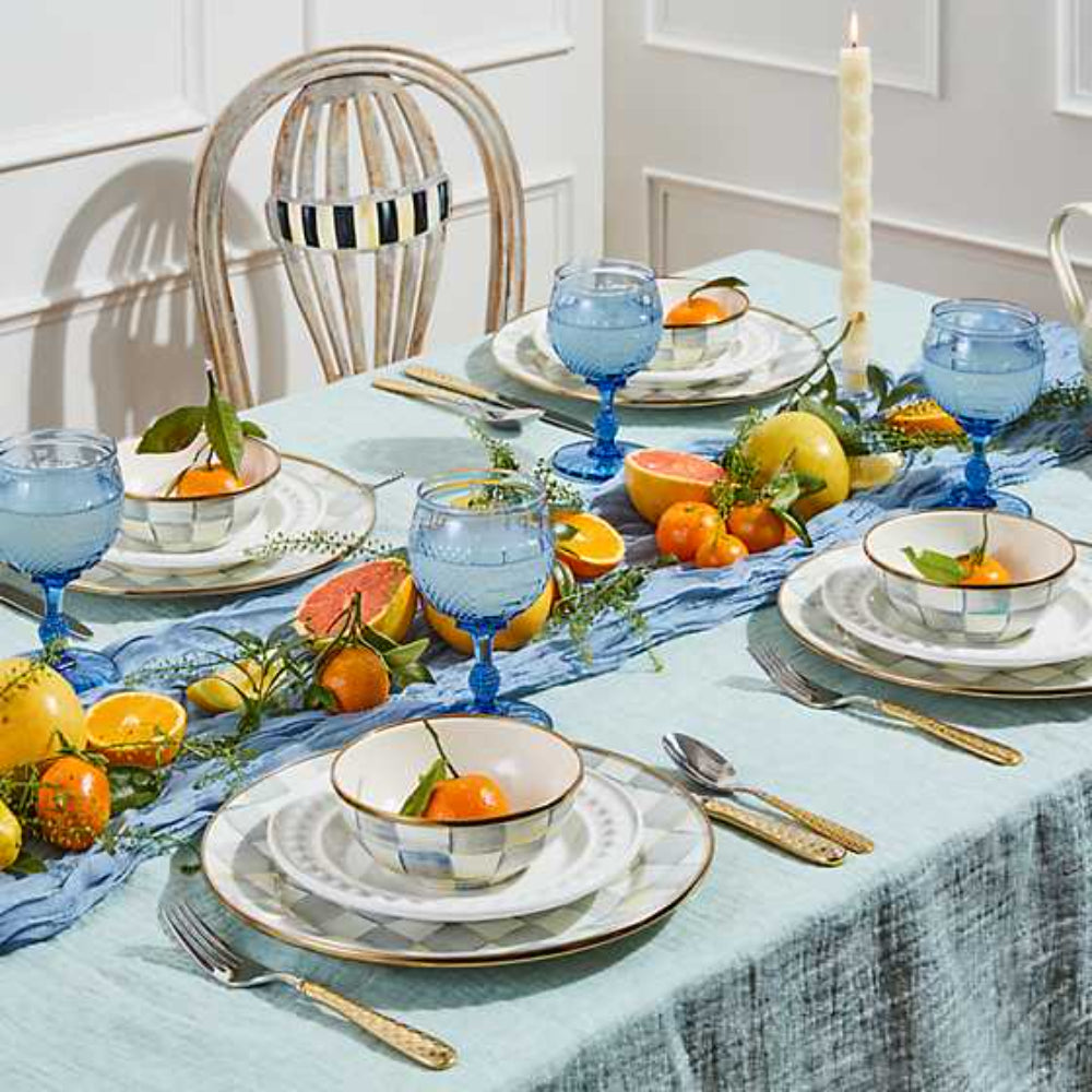 MacKenzie-Childs Sterling Check Enamel Everyday Bowl