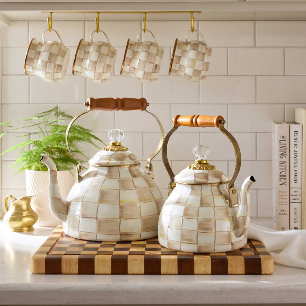 MacKenzie Childs Mocha Check Mug