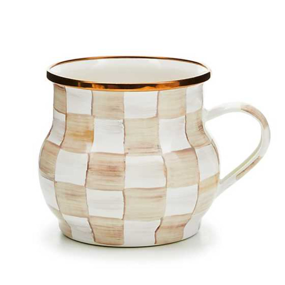 MacKenzie Childs Mocha Check Mug