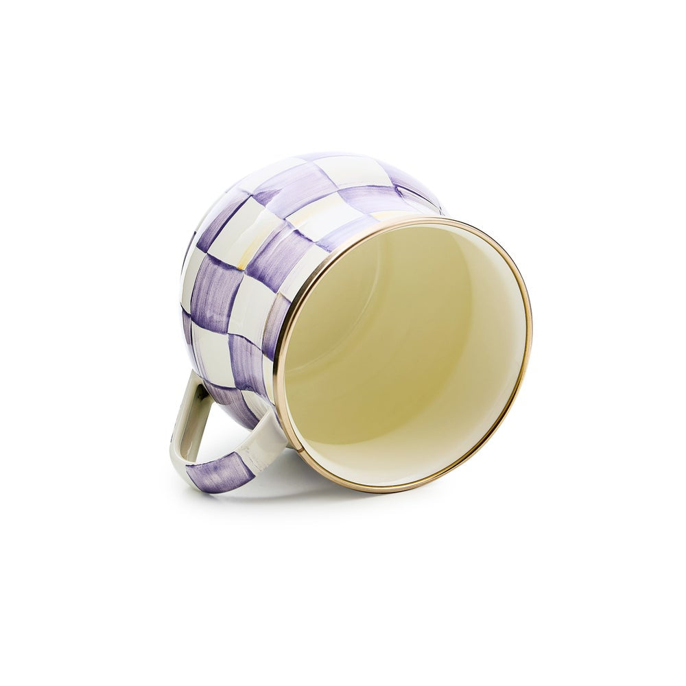 MacKenzie-Childs Violet Check Mug