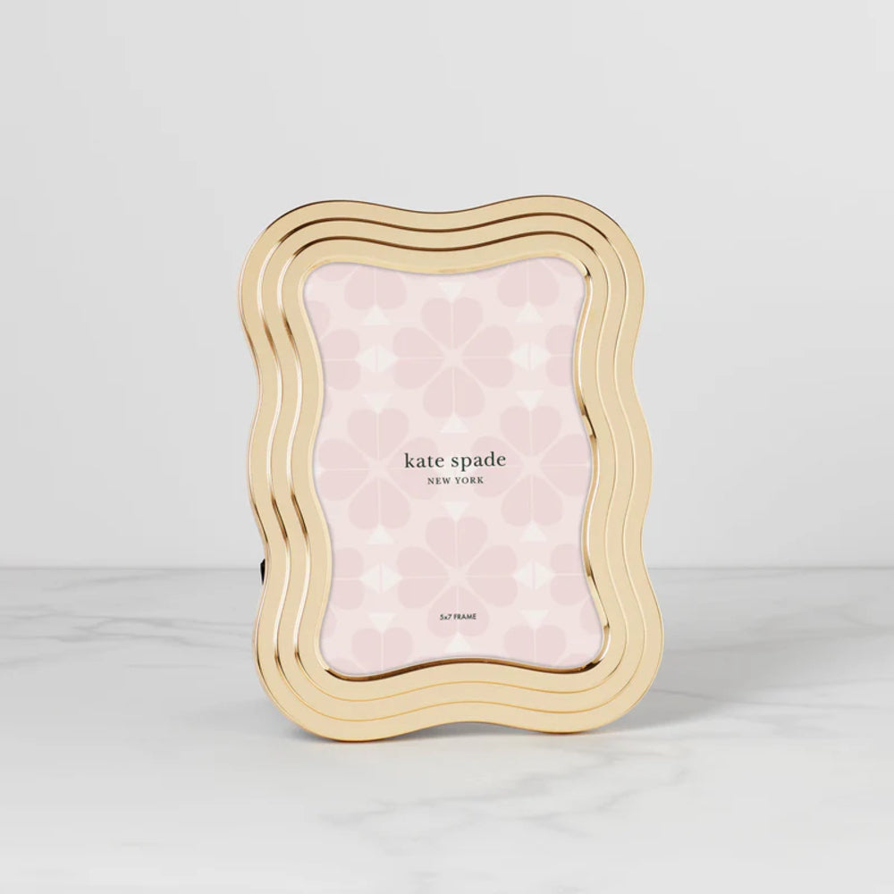 Kate Spade South Street Gold 5x7 Wavy Photo Frame
