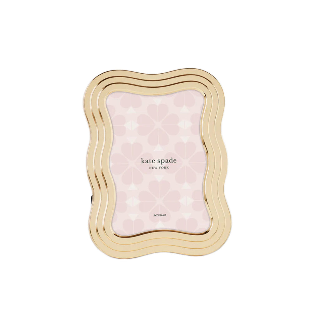 Kate Spade South Street Gold 5x7 Wavy Photo Frame