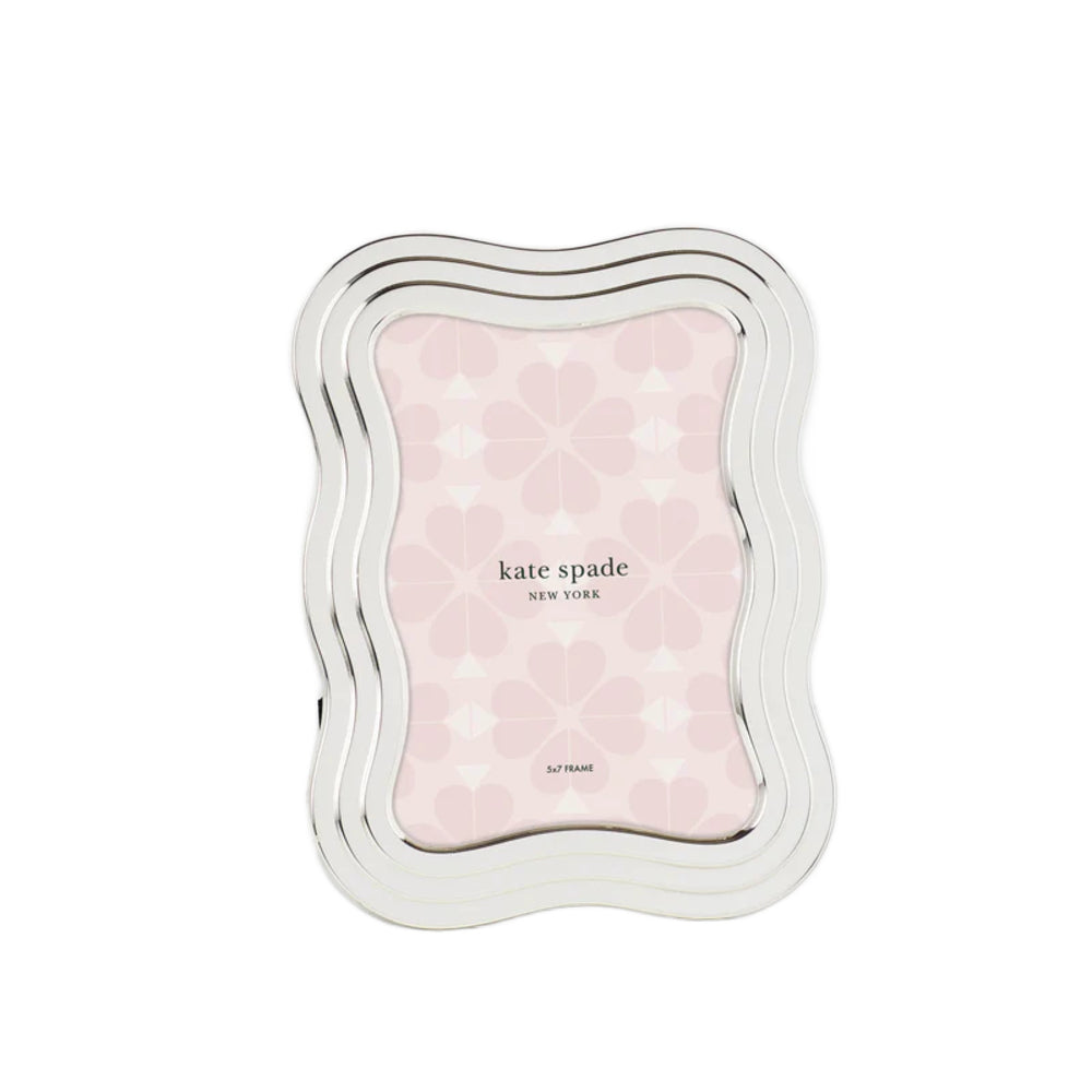 Kate Spade South Street Silver 5x7 Wavy Photo Frame