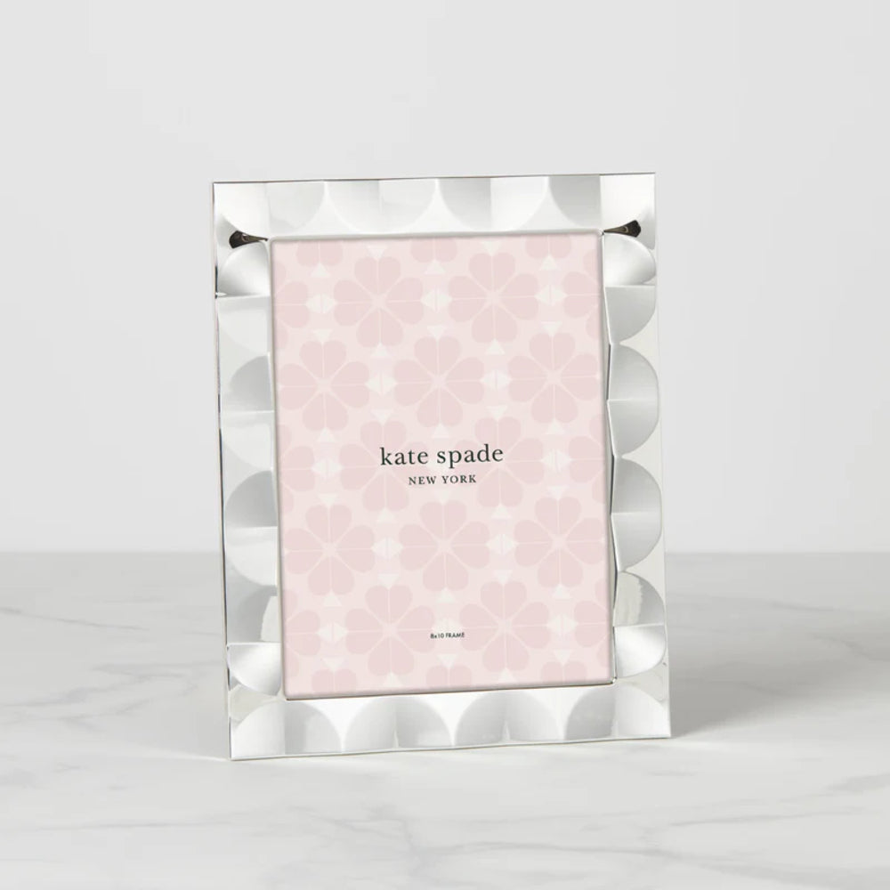 Kate Spade South Street Silver 8x10 Scallop Photo Frame