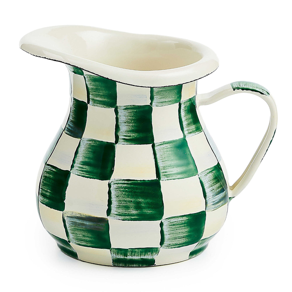 Mackenzie-Childs Emerald Check Creamer