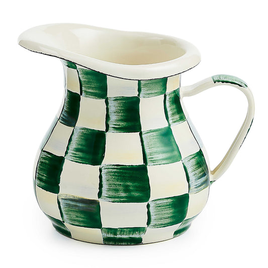 Mackenzie-Childs Emerald Check Creamer