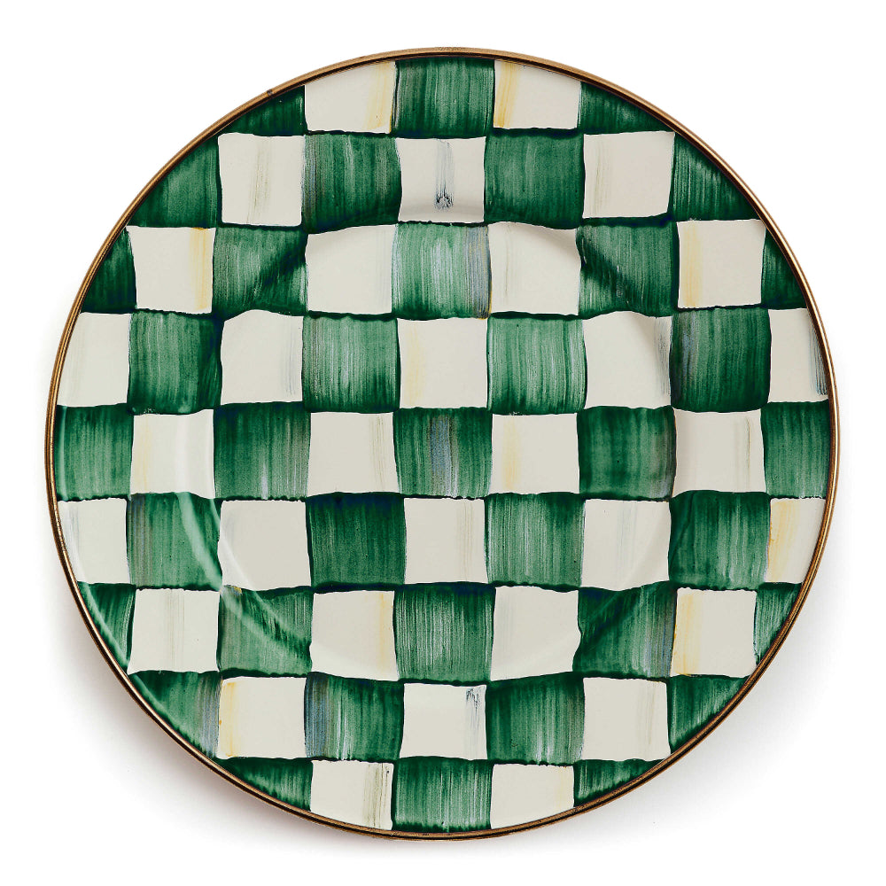 Mackenzie-Childs Emerald Check Salad Plate