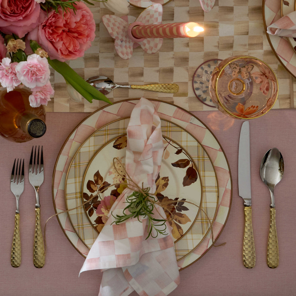 MacKenzie-Childs Wild Rose White Salad Plate