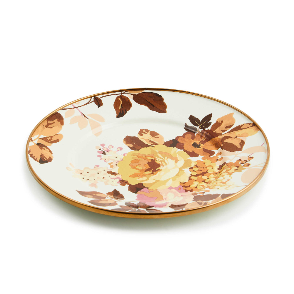 MacKenzie-Childs Wild Rose White Salad Plate
