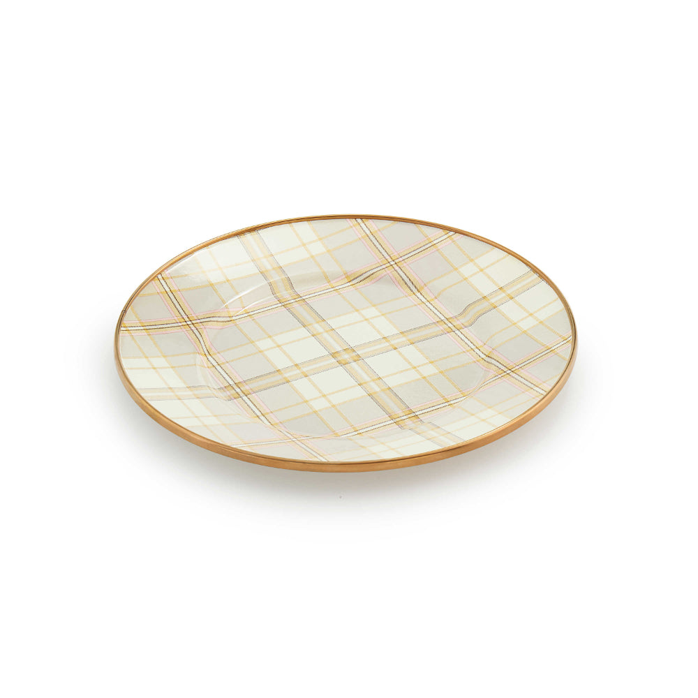MacKenzie-Childs Tartan Latte Salad Plate