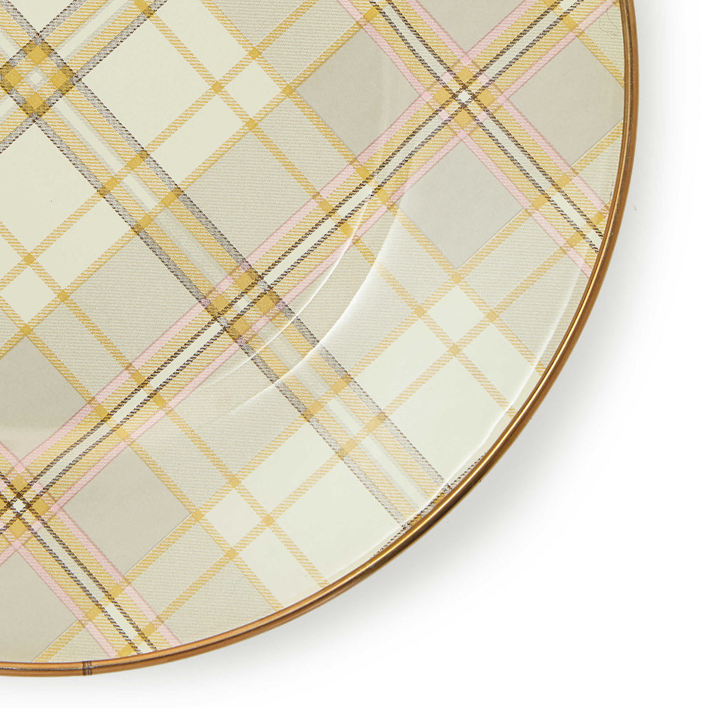 MacKenzie-Childs Tartan Latte Salad Plate