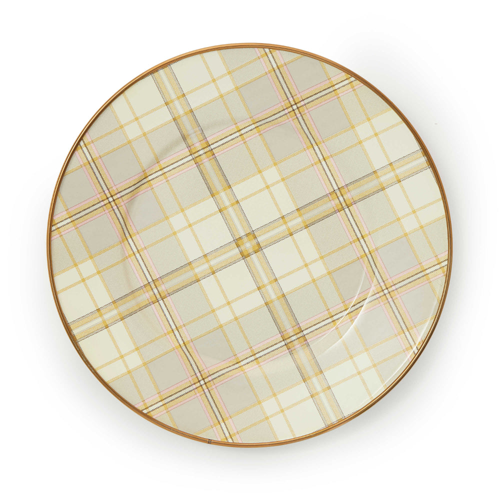 MacKenzie-Childs Tartan Latte Salad Plate