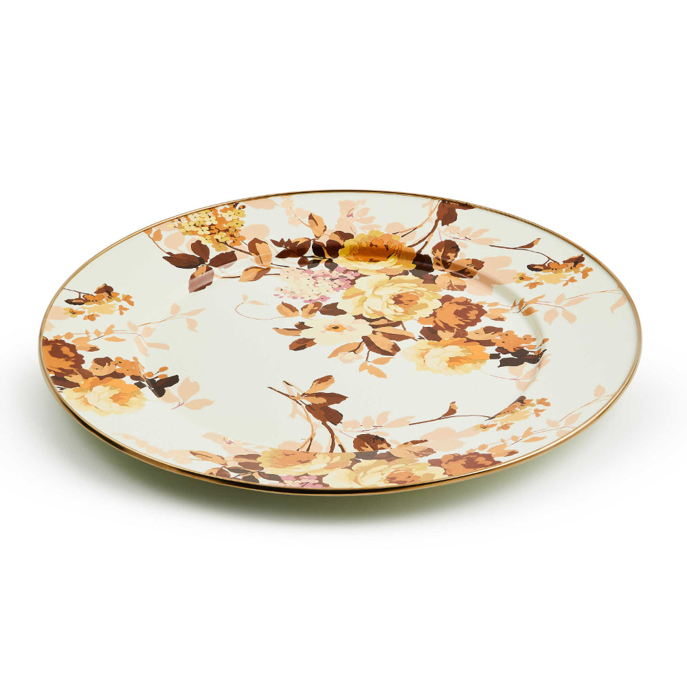 MacKenzie-Childs Wild Rose White Serving Platter