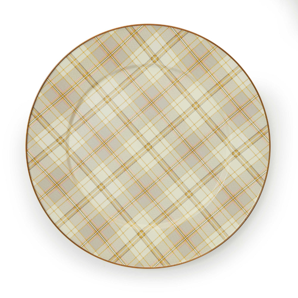 MacKenzie-Childs Tartan Latte Serving Platter