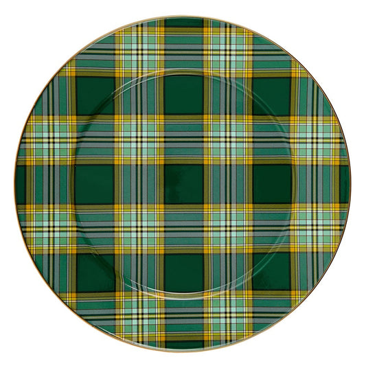 MacKenzie-Childs Tartan Green Serving Platter