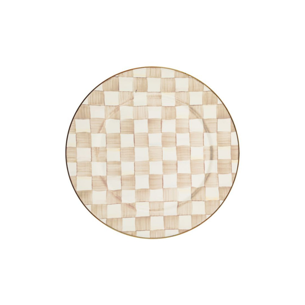 Mackenzie-Childs Mocha Check Serving Platter