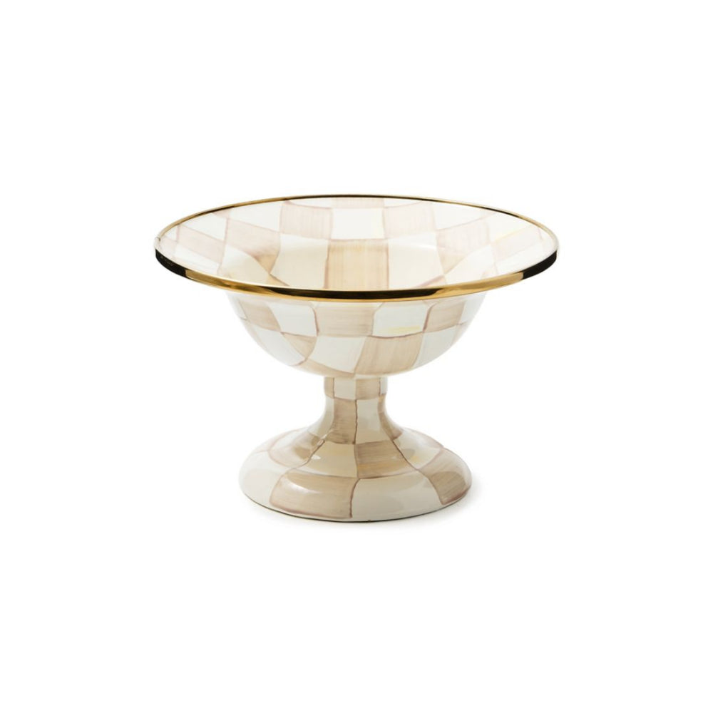 Mackenzie-Childs Mocha Check Compote