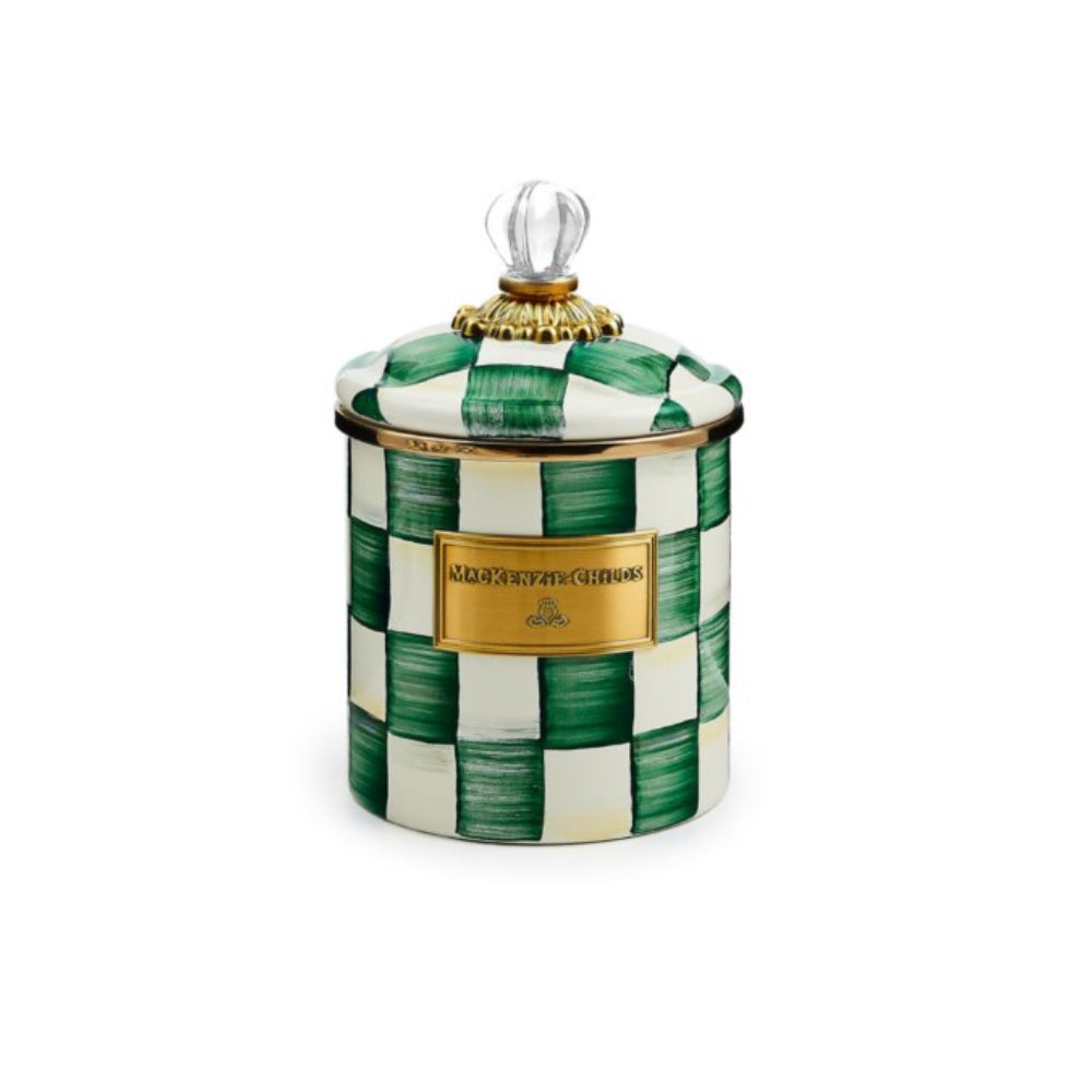MacKenzie-Childs Emerald Check Canister
