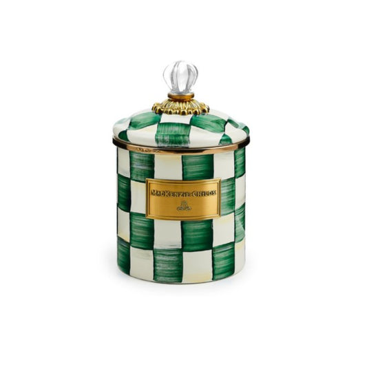 MacKenzie-Childs Emerald Check Canister