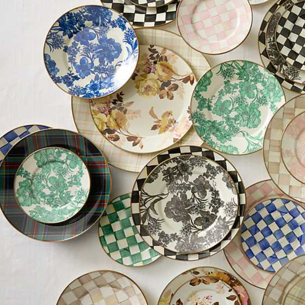 MacKenzie-Childs Emerald English Garden Dinner Plate