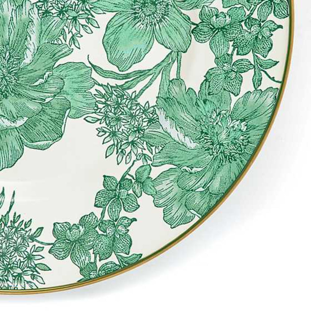 MacKenzie-Childs Emerald English Garden Dinner Plate