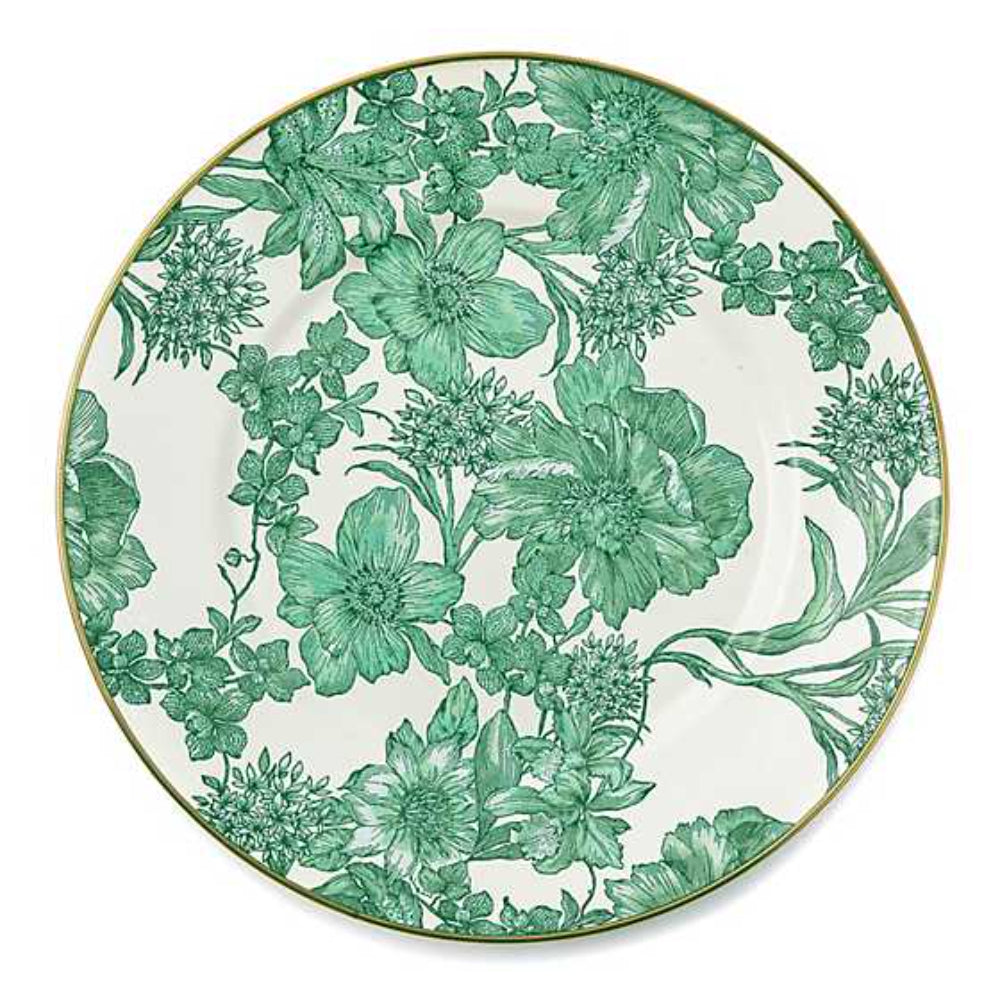 MacKenzie-Childs Emerald English Garden Dinner Plate