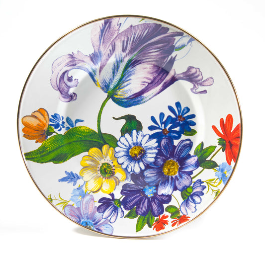 MacKenzie-Childs Flower Market Dinner Plate - White