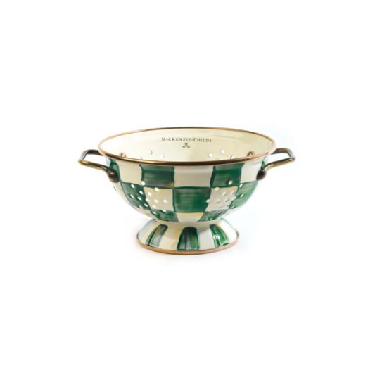 Mackenzie-Childs Emerald Check Small Colander