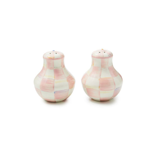 MacKenzie-Childs Rosy Check Salt & Pepper Shakers