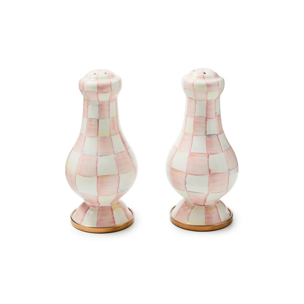 MacKenzie-Childs Rosy Check Salt & Pepper Shakers