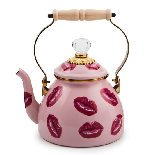 MacKenzie-Childs Kiss Me 2 Quart Tea Kettle