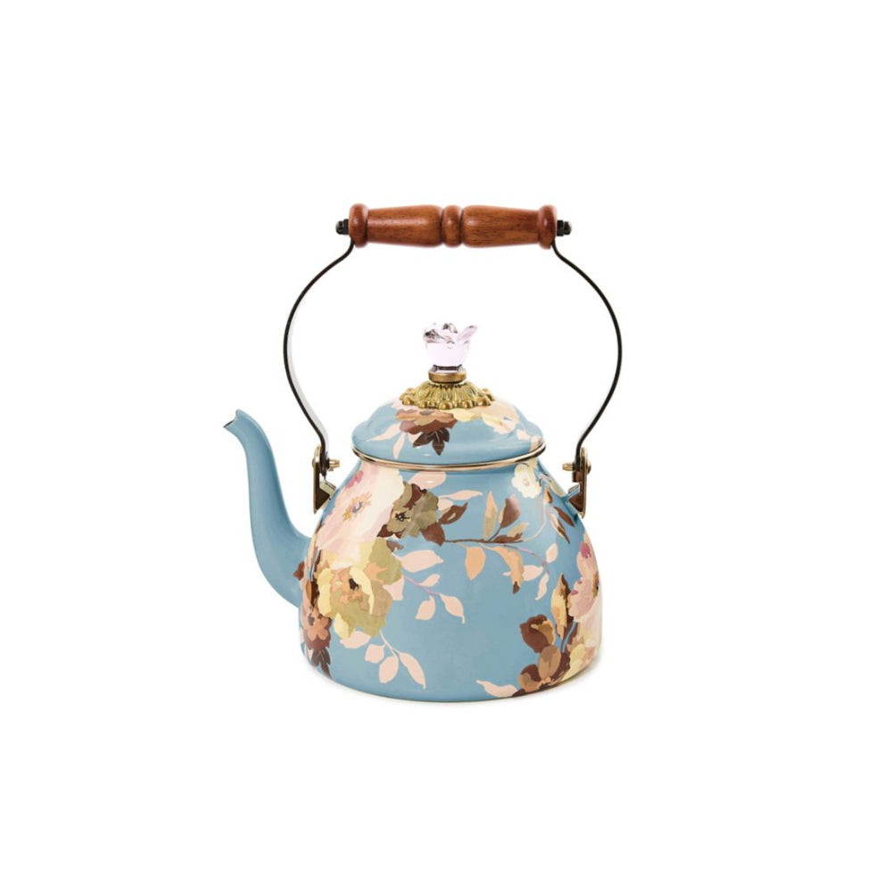 MacKenzie-Childs Wild Rose 2 Quart Tea Kettle