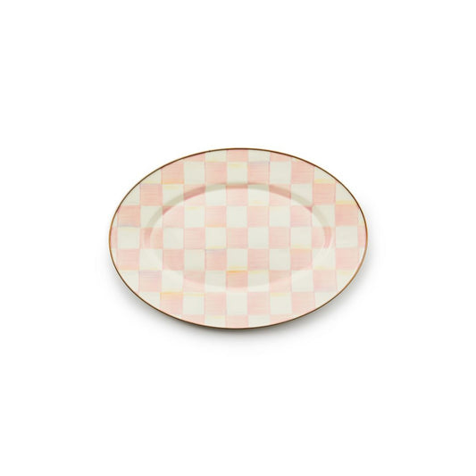 Mackenzie-Childs Rosy Check Small Oval Platter