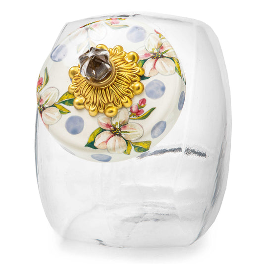 MacKenzie-Childs Sweets Jar with Wildflowers Enamel Lid - Blue