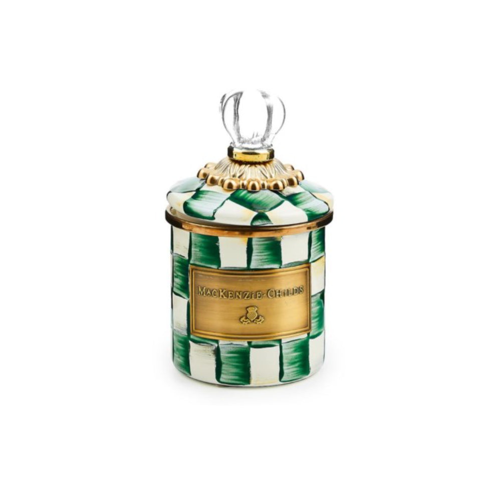 MacKenzie-Childs Emerald Check Canisters