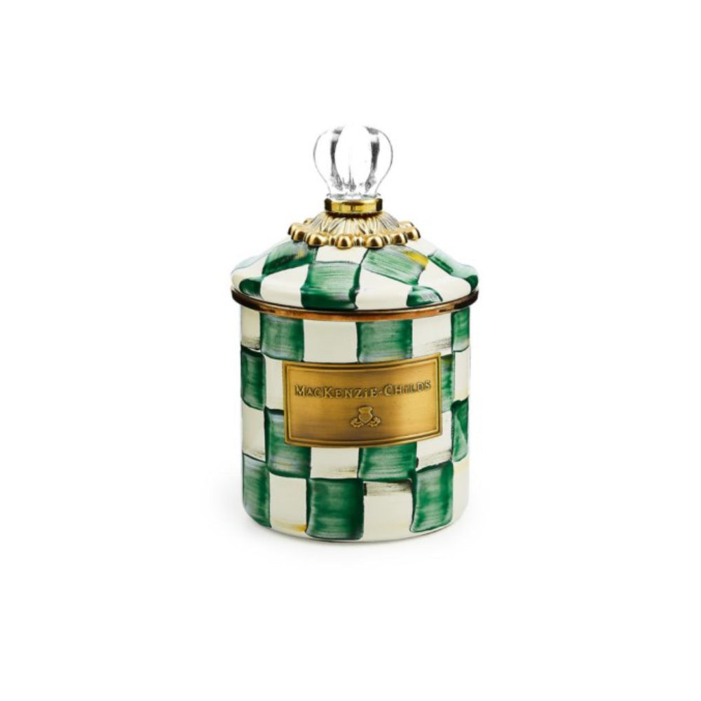 MacKenzie-Childs Emerald Check Canisters