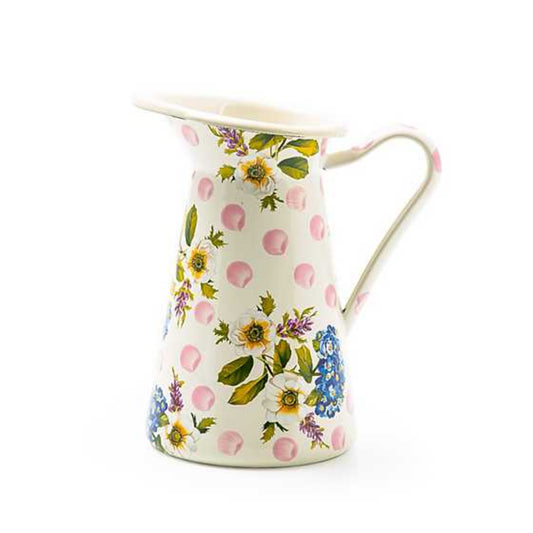 MacKenzie-Childs Wildflowers Pink Medium Practical Pitcher