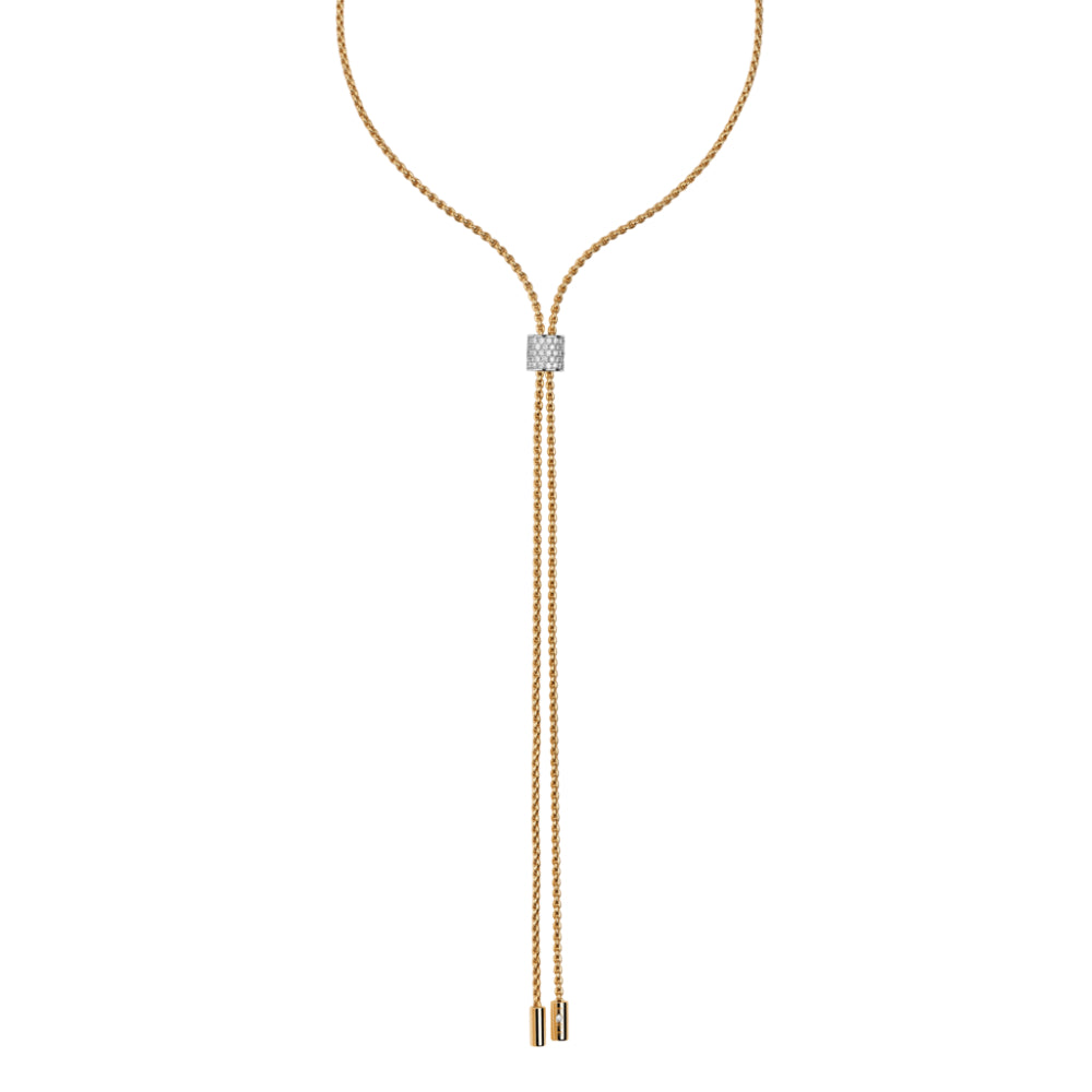 Fope 18k Aria Slider Necklace with Diamond Pavé