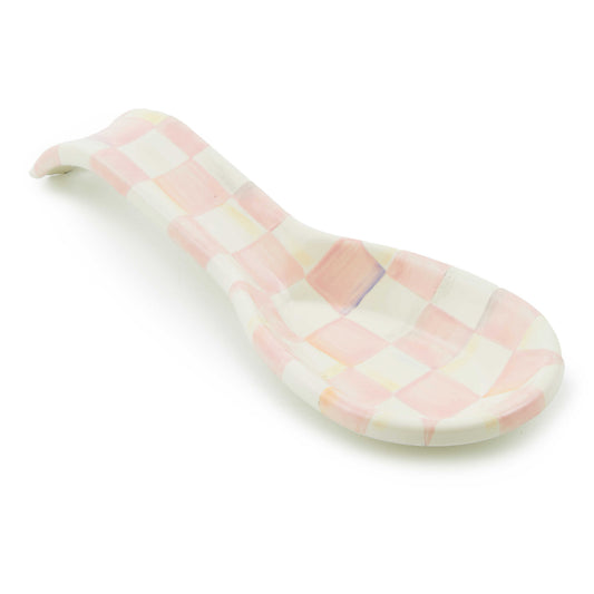 MacKenzie-Childs Rosy Check Enamel Spoon Rest