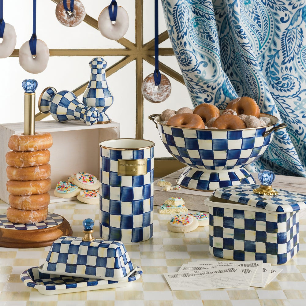 Mackenzie-Childs Royal Check Recipe Box