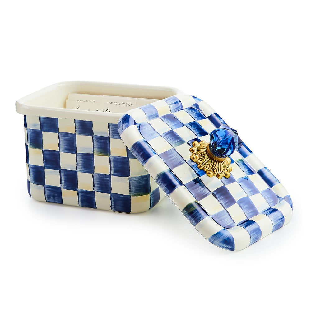 Mackenzie-Childs Royal Check Recipe Box