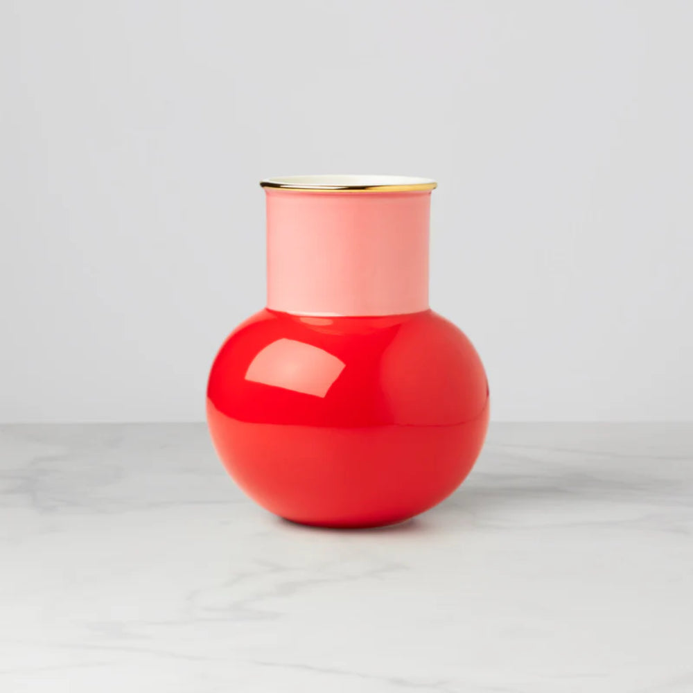 Kate Spade Make It Pop Warm Red Bouquet Vase