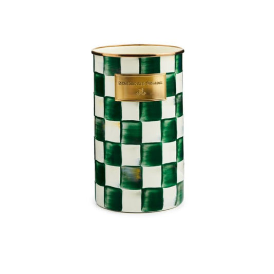 MacKenzie-Childs Emerald Check Utensil Holder