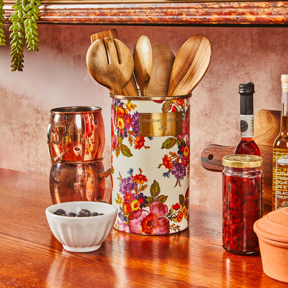 MacKenzie-Childs Flower Market Utensil Holder - White