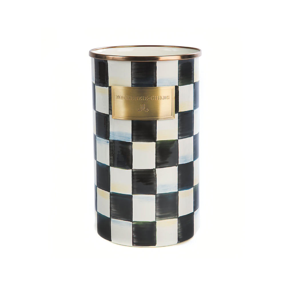 Mackenzie-Childs Courtly Check Enamel Utensil Holder