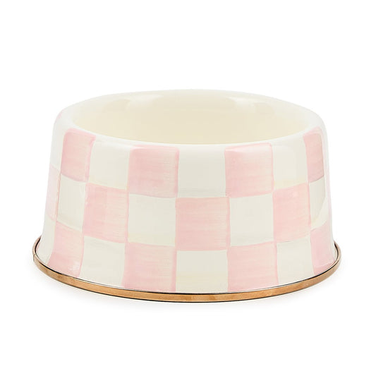 MacKenzie-Childs Rosy Check Pet Dish
